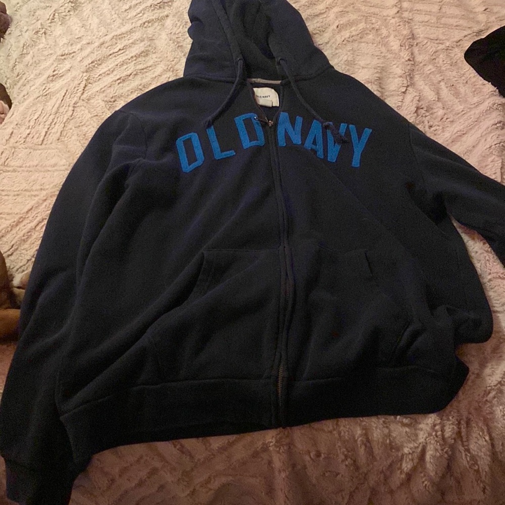 Old navy, zip up hoodie, navy blue, size xl